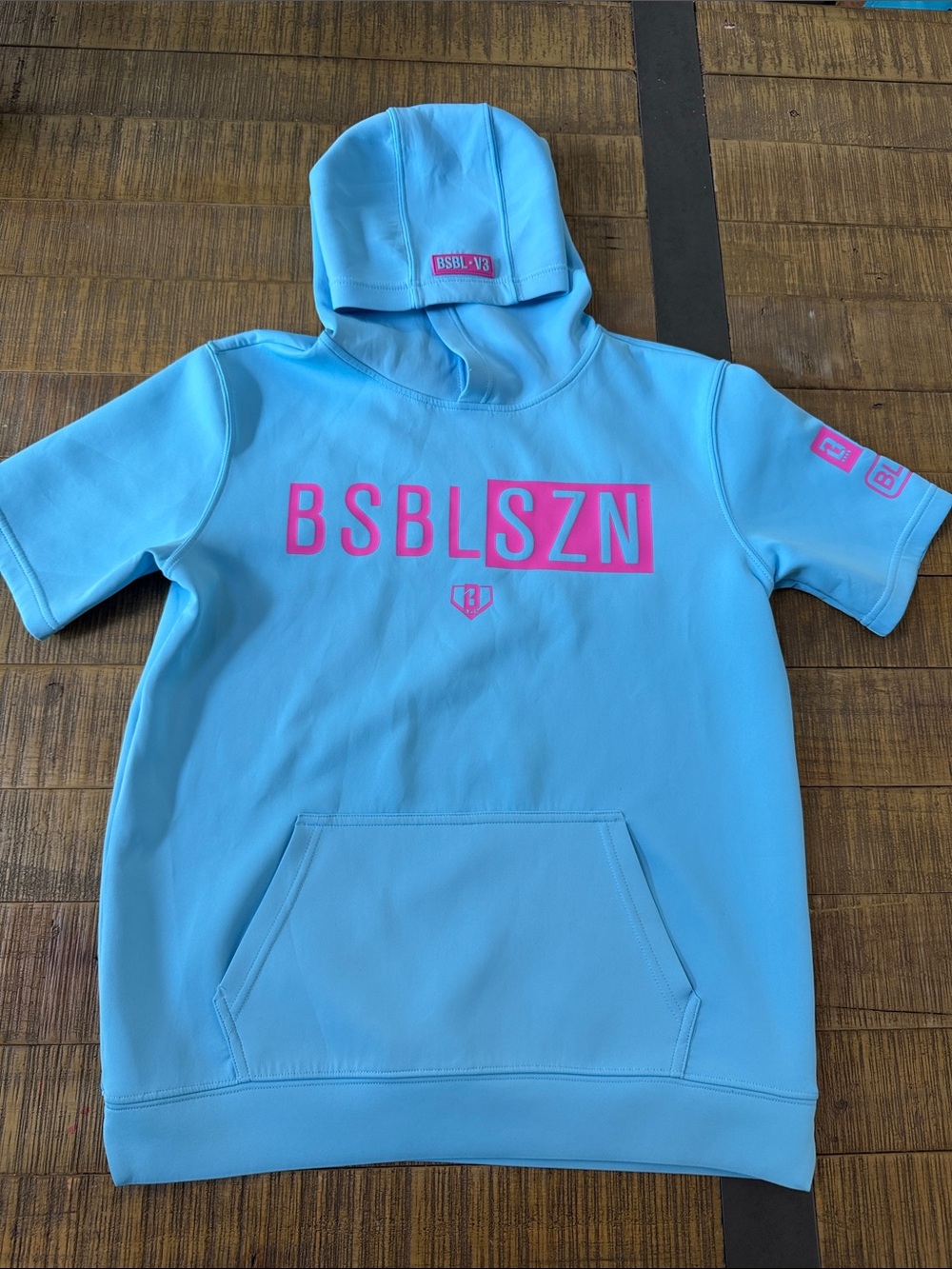 BSBL-SZN Short Sleeve Hoodie V2
Cotton Candy Blue, youth large